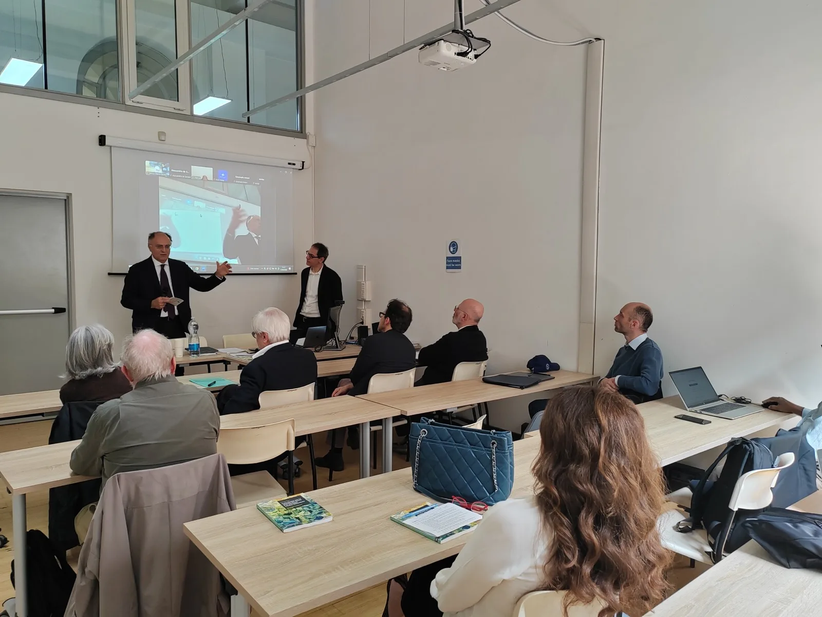 Speakers during the event dedicated to the PolisMaker Master and sustainable urban transformation.